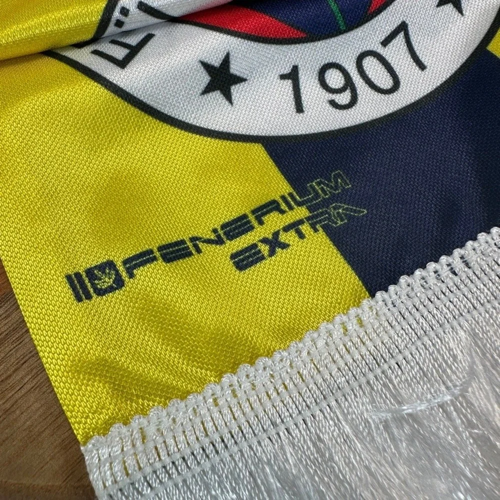 Fenerbahce Spor Kulubu Soccer Scarf Yellow Navy Blue Fenerium Extra Licensed